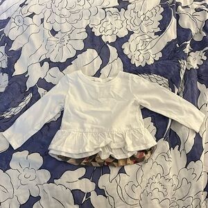 Baby girl Burberry Ruffles Trim Shirt 9m